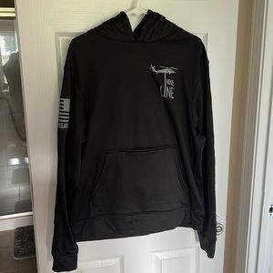 Nine Line Black Hoodie with Beer Pocket